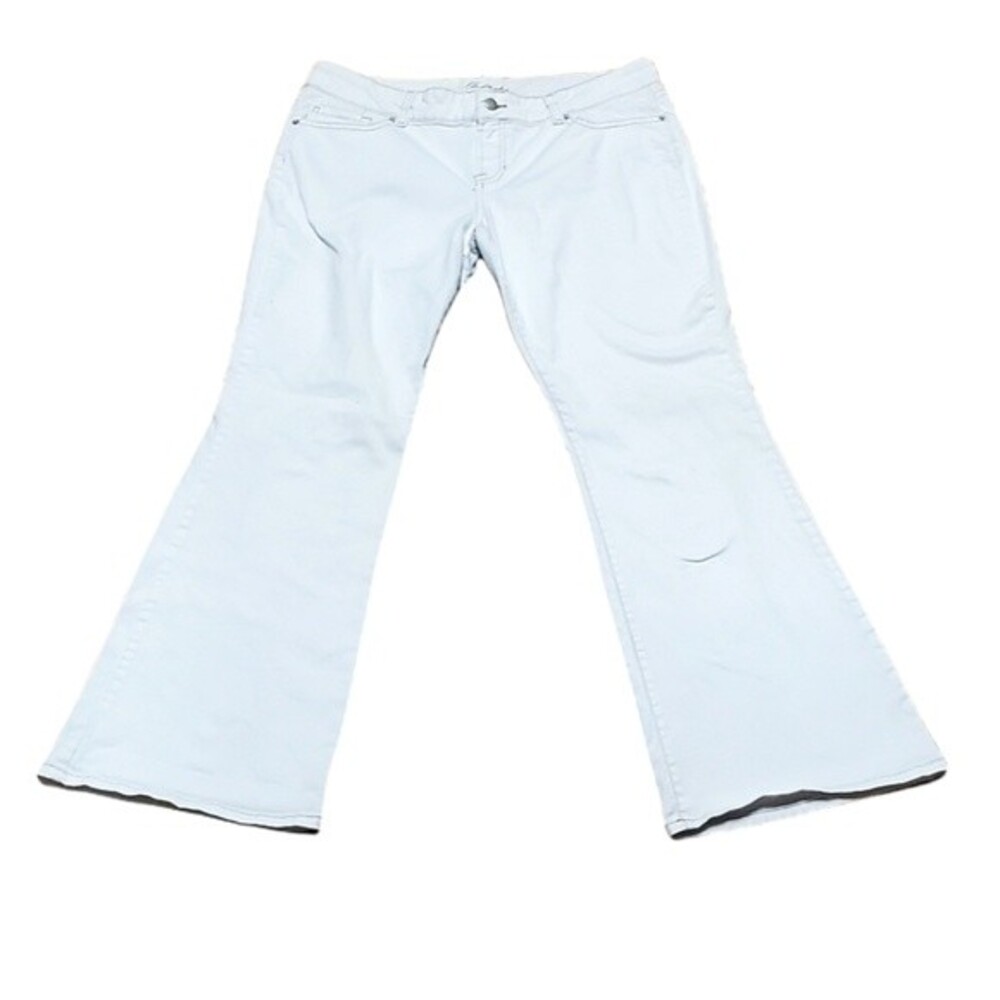 Junior Girls vintage 2000 y2k Jordache Low Rise White Stretch Flared Jeans